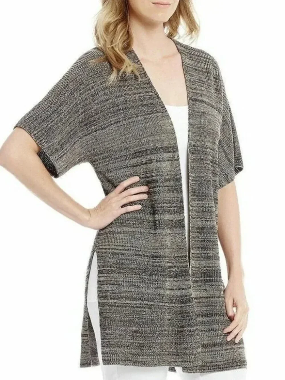 Eileen Fisher Sleek Tencel Knit Kimono Cardigan S